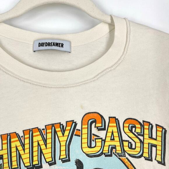 Daydreamer Johnny Cash Riders In The Sky Reverse Girlfriend Tee Cream Small - Picture 4 of 7